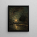 Vue au clair de lune de Dordrecht - Johan Barthold Jongkind — ingelijst kunstwerk aan de muur