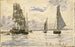 Haven van Honfleur - Johan Barthold Jongkind — weergave van het kunstwerk