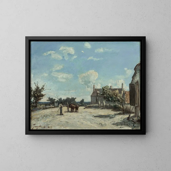 Saint-Parize-le-Châtel - Johan Barthold Jongkind — framed artwork on a wall