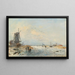 Winterlandschap in Nederland - Johan Barthold Jongkind — ingelijst kunstwerk aan de muur
