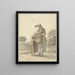 Vrouw en dochter op een landweggetje - Johan Christiaan Willem Safft — ingelijst kunstwerk aan de muur