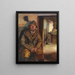 Binnenlandschap met een visser - Johan Christopher Schlichtkrull — ingelijst kunstwerk aan de muur