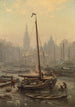 Le Nieuwmarkt par temps brumeux - Johan Conrad Greive — weergave van het kunstwerk
