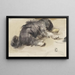 van een slapende hond gezien vanaf de achterkant - Johan Daniël Koelman — ingelijst kunstwerk aan de muur
