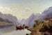Wedding procession painting on the Hardangerfjord - Johan Fredrik Eckersberg — artwork view