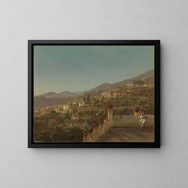 View of Funchal, Madeira - Johan Fredrik Eckersberg — framed artwork on a wall