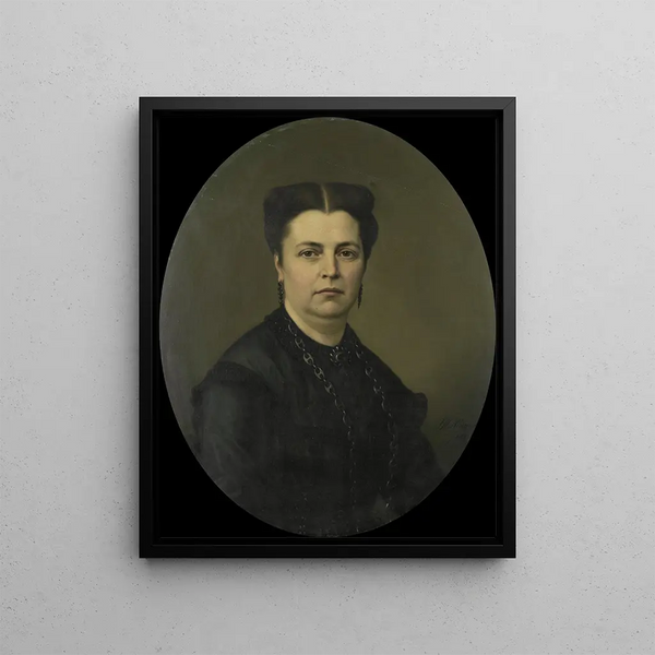 Jeanette Antoinette Pietermaat 1818-70 Wife of Pieter Mijer - Johan Heinrich Neuman — framed artwork on a wall
