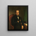 Portret van Johan Rudolf Thorbecke, staatsminister en minister van Binnenlandse Zaken - Johan Heinrich Neuman — ingelijst kunstwerk aan de muur