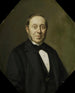 Portrait painting of Johannes Cornelis van Pappelendam 1810-1884 Artist and art dealer Superintendent of the Van der Hoop Museum - Johan Heinrich Neuman — artwork view