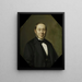 Portrait painting of Johannes Cornelis van Pappelendam 1810-1884 Artist and art dealer Superintendent of the Van der Hoop Museum - Johan Heinrich Neuman — framed artwork on a wall