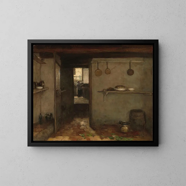Cave des artistes à La Haye - Johan Hendrik Weissenbruch — framed artwork on a wall