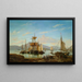 Schepen in een haven - Johan Jacob Bennetter — ingelijst kunstwerk aan de muur