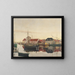 Haven van Randers - Johan Rohde — ingelijst kunstwerk aan de muur