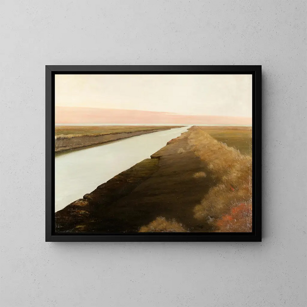 Stream of Ribe - Johan Rohde — framed artwork on a wall