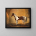 Een paard in een stallen - Johann Adam Klein — ingelijst kunstwerk aan de muur