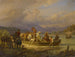 Van de ruiters die van een schip afstappen - Johann Adam Klein — weergave van het kunstwerk