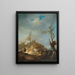Een glooiend landschap met reizigers - Johann Alexander Thiele — ingelijst kunstwerk aan de muur