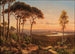 van Dresde bij zonsondergang - Johann Anton Castell — weergave van het kunstwerk