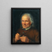 Oud boer die zijn pijp vult - Johann Baptist Höchle — ingelijst kunstwerk aan de muur