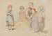 van Cinq enfants paysans de la Forêt-Noire - Johann Baptist Kirner — weergave van het kunstwerk