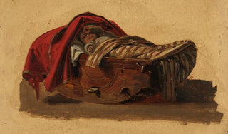 Johann Baptist Kirner - Kind in der Wiege liegend.webp