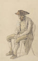 Vieux paysan assis avec tricorne - Johann Baptist Kirner — weergave van het kunstwerk