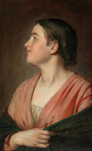 Johann Baptist Reiter - A Young Girl in Profile.webp