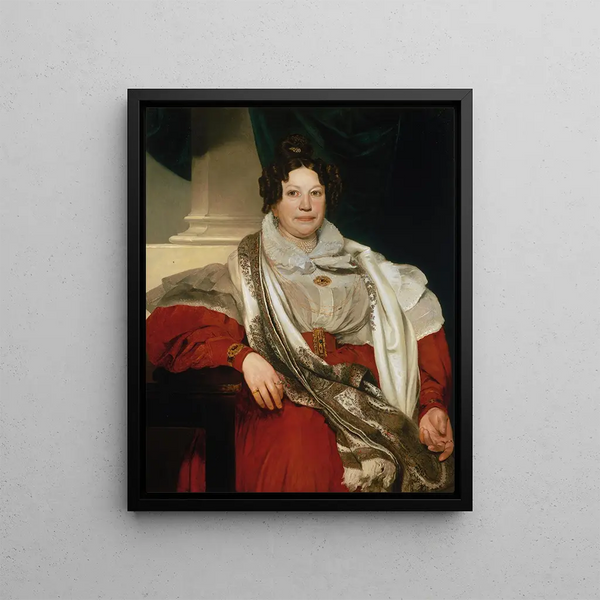 L'aubergiste Barbara Meyer - Johann Baptist Reiter — framed artwork on a wall