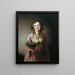 Lexi with grapes - Johann Baptist Reiter — framed artwork on a wall