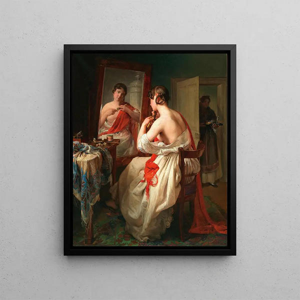 De Toiletten - Johann Baptist Reiter — ingelijst kunstwerk aan de muur