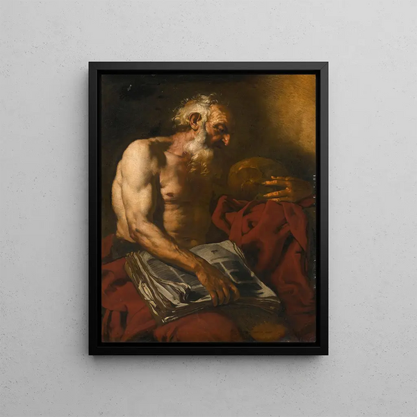 Saint Jerome Painting - Johann Carl Loth — framed artwork on a wall