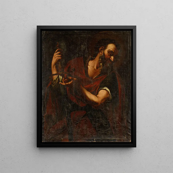 Demi-figure of Saint Paul - Johann Carl Loth — framed artwork on a wall