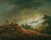 Landschapschilderij van de avond - Johann Christian Brand — weergave van het kunstwerk