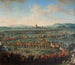 Toegang van keizer François I Étienne en zijn zoon Jozef II in Frankfurt op 29 maart 1764 - Johann Dallinger von Dalling — weergave van het kunstwerk