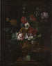 Bloemen in een gesculpteerde urn - Johann Daniel Preissler — weergave van het kunstwerk