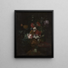 Bloemen in een gesculpteerde urn - Johann Daniel Preissler — ingelijst kunstwerk aan de muur