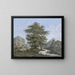 Landschap met eik aan de rand van een rivier - Johann David Passavant — ingelijst kunstwerk aan de muur