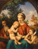De Heilige Familie met kind Saint John de Doper - Johann Eduard Wolff — weergave van het kunstwerk