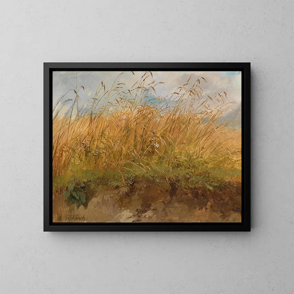At the edge of the prairie - Johann Fischbach — framed artwork on a wall