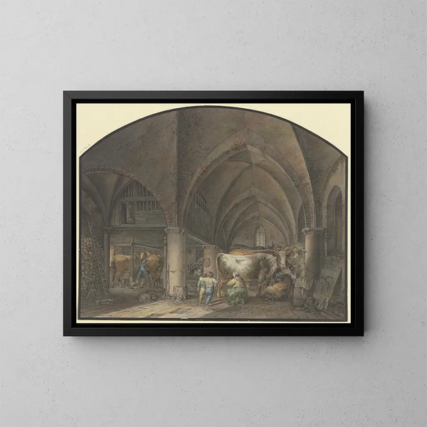 Old chapel of Riedhfe house - Johann Friedrich Morgenstern — framed artwork on a wall