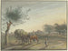 Hof Rebstock te midden van de uitgestrekte weiden langs de route van Mainz nabij Frankfurt am Main - Johann Friedrich Morgenstern — weergave van het kunstwerk