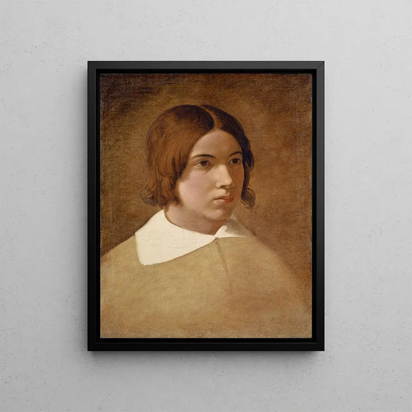 Portrait painting by the artist Franz von Rohden - Johann Friedrich Overbeck — framed artwork on a wall