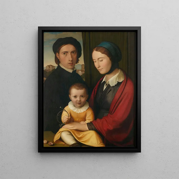 Family Self-Portrait - Johann Friedrich Overbeck — framed artwork on a wall