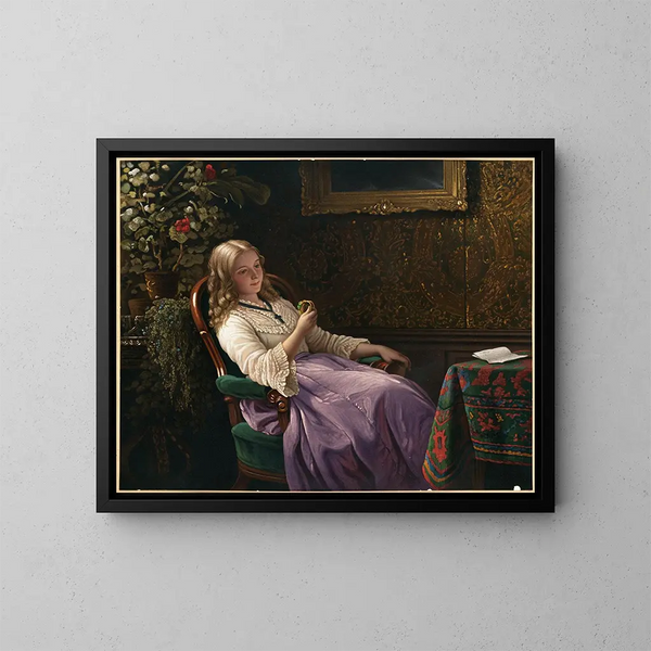 The love token - Johann Georg Meyer von Bremen — framed artwork on a wall