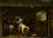 Paard ingepakt in de stallen - Johann Georg Pforr — weergave van het kunstwerk