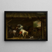 Paard ingepakt in de stallen - Johann Georg Pforr — ingelijst kunstwerk aan de muur