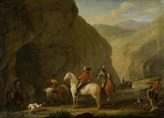 Johann Georg Pforr - Mountain Landscape with a Hunting Party.webp