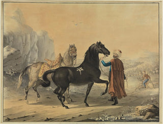 Johann Georg Pforr - Trke mit Rappe und Schimmel.webp