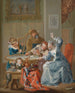 Het kaartspel - Johann Georg Platzer — weergave van het kunstwerk