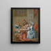 Het kaartspel - Johann Georg Platzer — ingelijst kunstwerk aan de muur